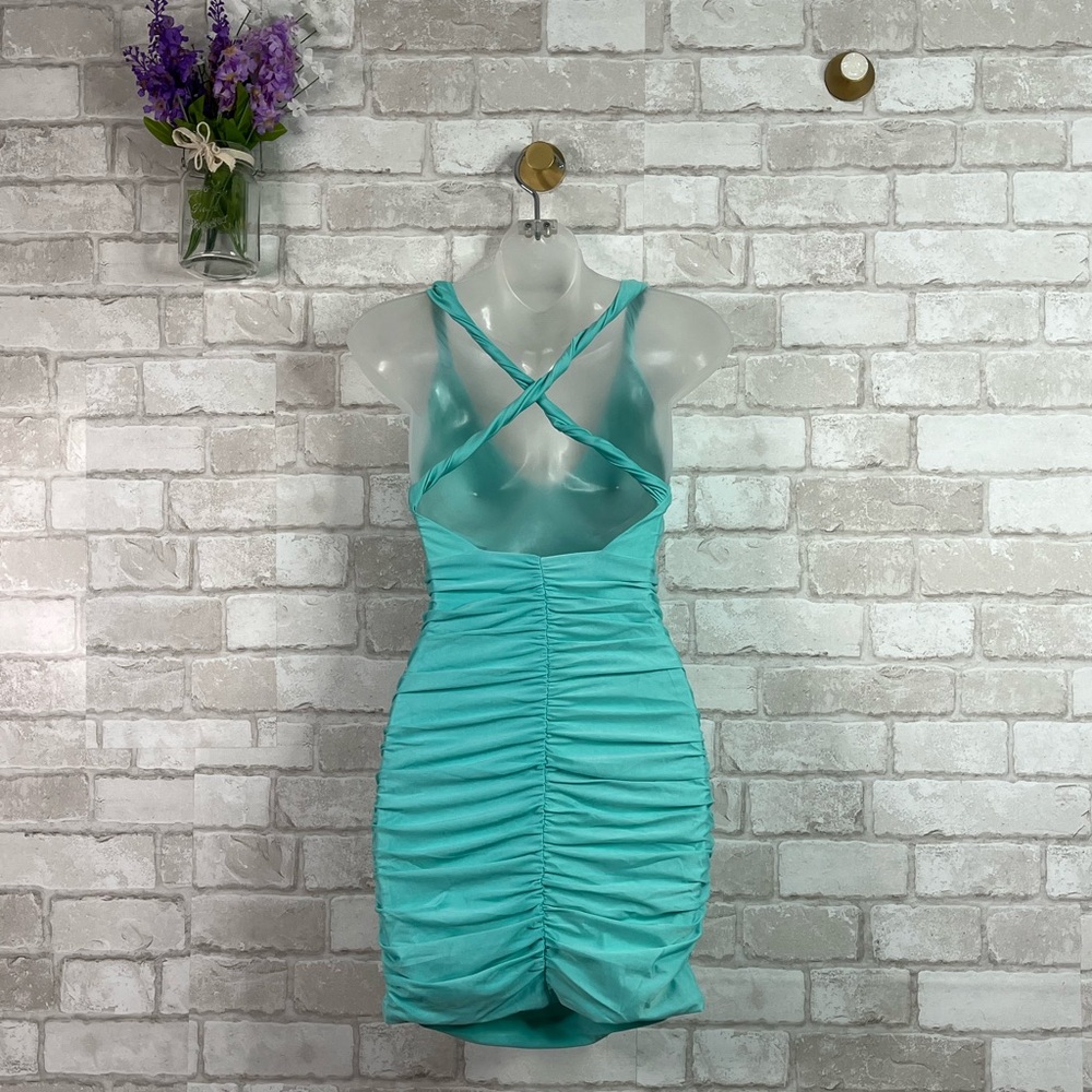 NWT Tiger Mist Ethan Bodycon Dress Teal Blue - Picture 9 of 16